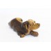 Handmade Natural tiger's eye gemstone dog figure Decorative gift item K 9
